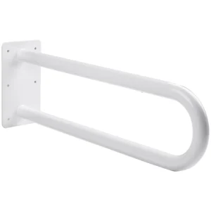Faneco Fast böjd handräcke för funktionshindrade 50 cm, ⌀ 32 mm, vit, stål