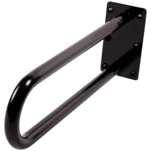 Faneco Fast välvd handräcke för funktionshindrade 60 cm, ⌀ 32 mm, svart, stål