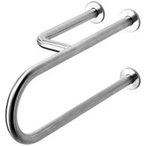 Rambarde fixe pour le Faneco gauche à 3 supports en panne de détresse 55 cm, ⌀ 32 mm, acier mat