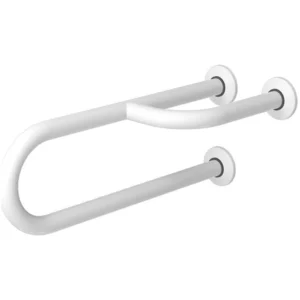 Faneco parempoolne 3-punktiline fikseeritud puudega haaramiskang, 60 cm, Ø 32 mm, valge, terasest