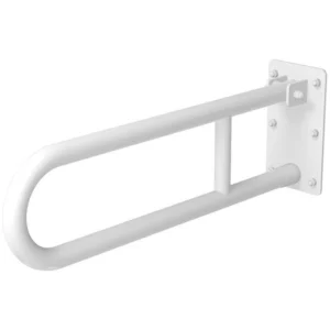 Faneco lutbart räcke för funktionshindrade 80 cm, ⌀ 32 mm, vitt, stål