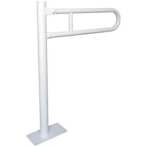 Uchwyt dla niepełnosprawnych mocowany do podłogi uchylny Faneco 60 × 70 cm, ⌀ 32 mm, biały, stal
