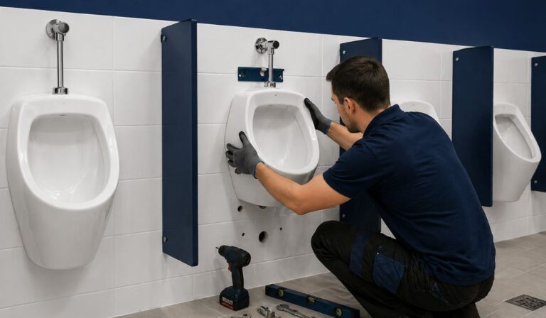 At what height should a urinal be installed?