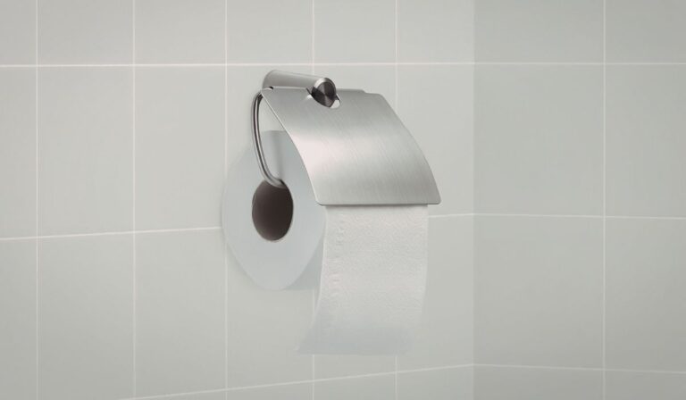 At what height should a toilet paper holder be installed?