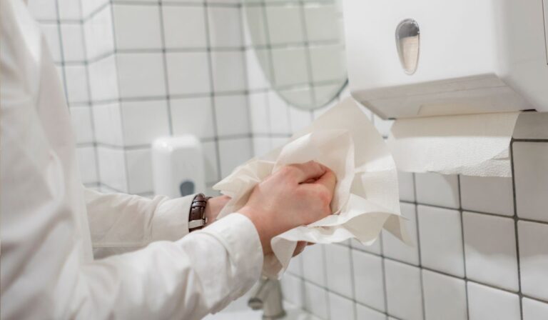 How to efficiently manage supplies in restrooms.
