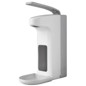 Dozownik łokciowy mydła w płynie, płynu do dezynfekcji i płynnych balsamów Faneco 1000 ml, biały, ABS