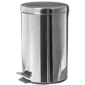 Kosz na śmieci pedałowy Faneco ECO 12 l, stal polerowana