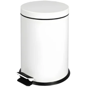 Kosz na śmieci pedałowy Faneco HIT WHITE 30 l, biały, stal