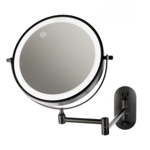 Faneco COMO LED kosmeetiline vannitoapeegel, must