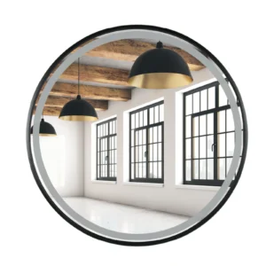 Faneco SCANDI LED ümmargune vannitoapeegel 60 cm, must