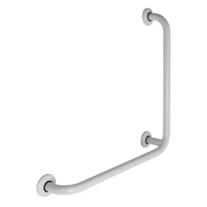 Faneco 90° Angled Disabled Grab Bar, Ø 32 mm, White, Steel